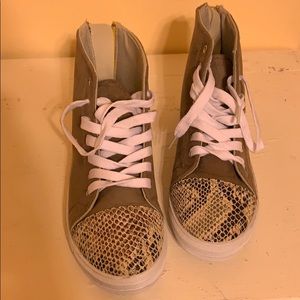 Snake skin sneakers